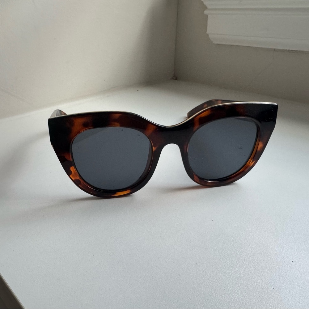 Le Specs Tortoise Shell Oversized Sunglasses